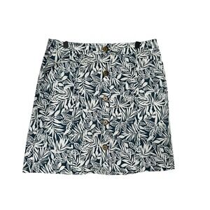 NWT Ann Taylor LOFT Beach Blue White Hawaiian Shift Skirt Sz 8 8P Petite
